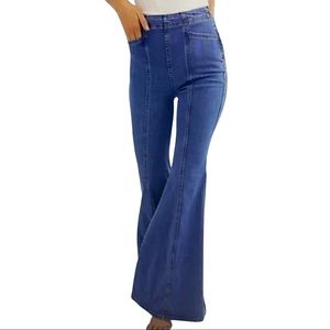 We The Free Just Float on High Waisted Flare Bell Bottom Boho Jeans
